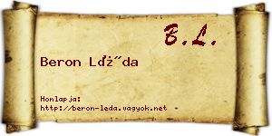 Beron Léda névjegykártya